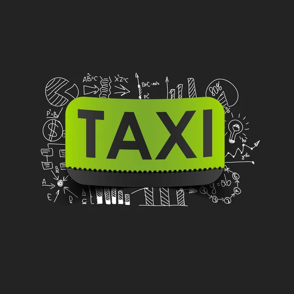 Taxi klistermärke — Stock vektor