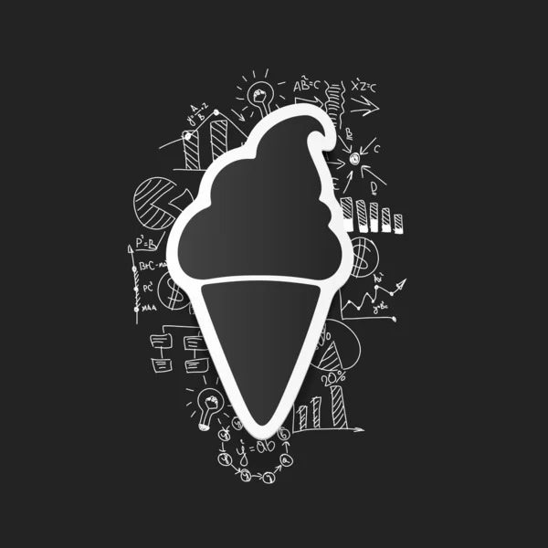 Ice cream sticker — Stock Vector