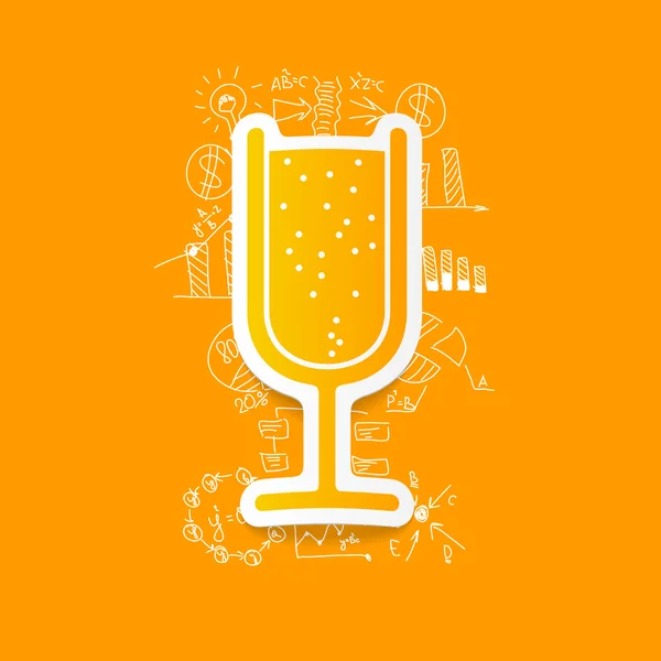 Cocktail sticker — Stock Vector