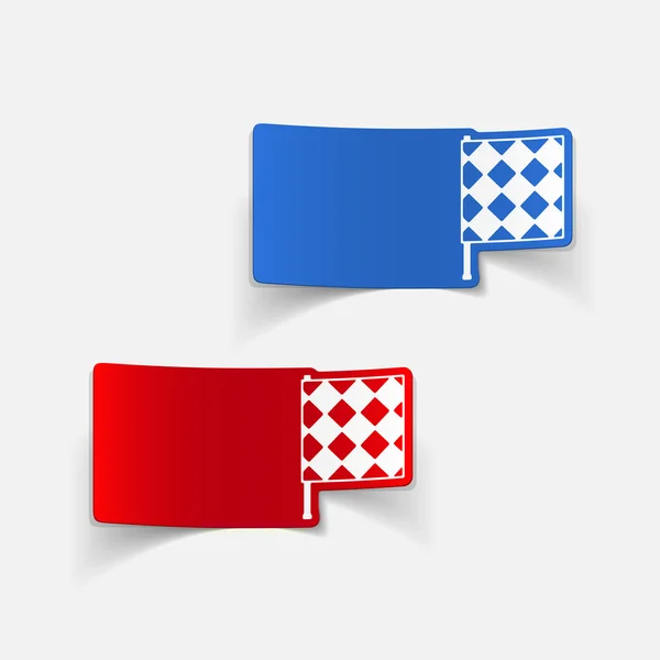 Elément de design drapeau Linesman — Image vectorielle