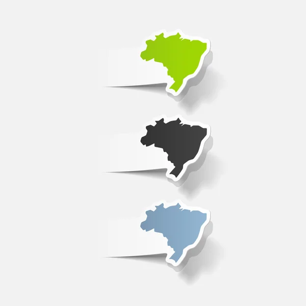 Brazílie nápis — Stockový vektor