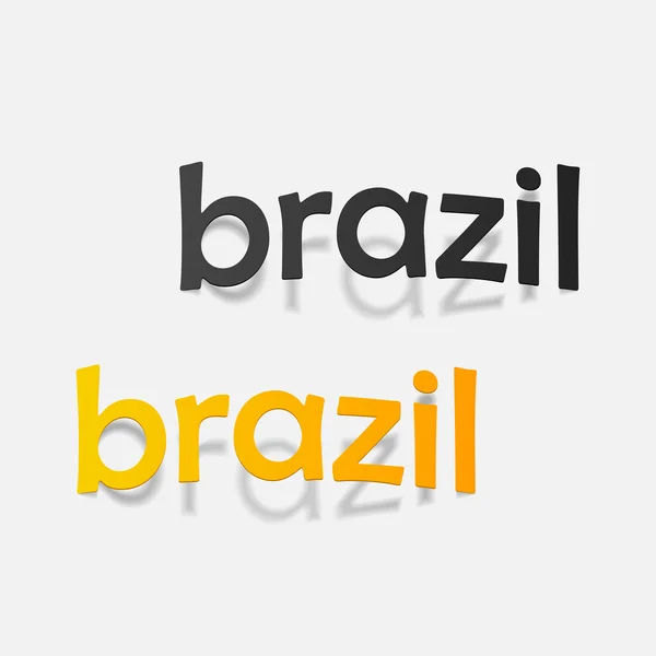 Brazil inscription — Stock Vector