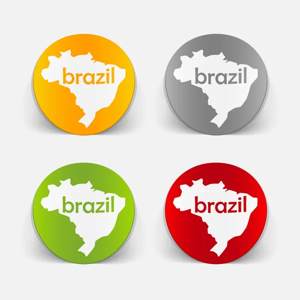 Inscripción de Brasil — Vector de stock