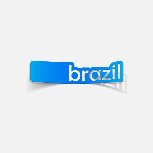 Brazil inscription — Stock Vector