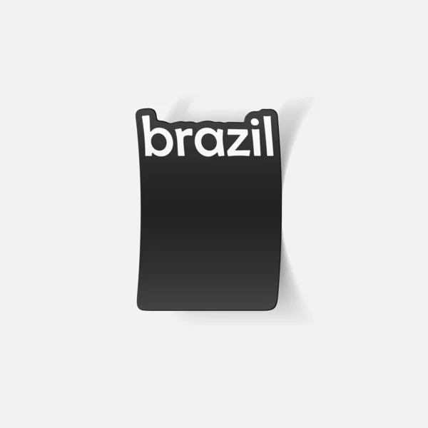 Brazil inscription — Stock Vector