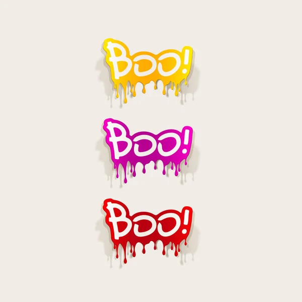 Boo inscriptie — Stockvector