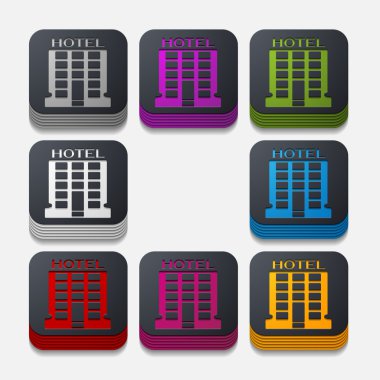 kare düğme: otel