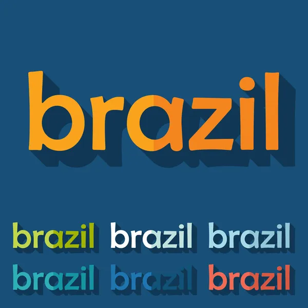 Platte ontwerp: Brazilië — Stockvector