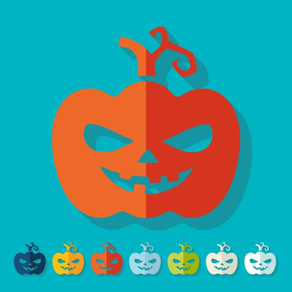 Flat design: pumpkin — Stock Vector