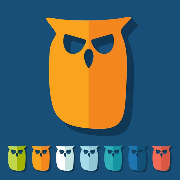 Flat design: owl — Stock Vector