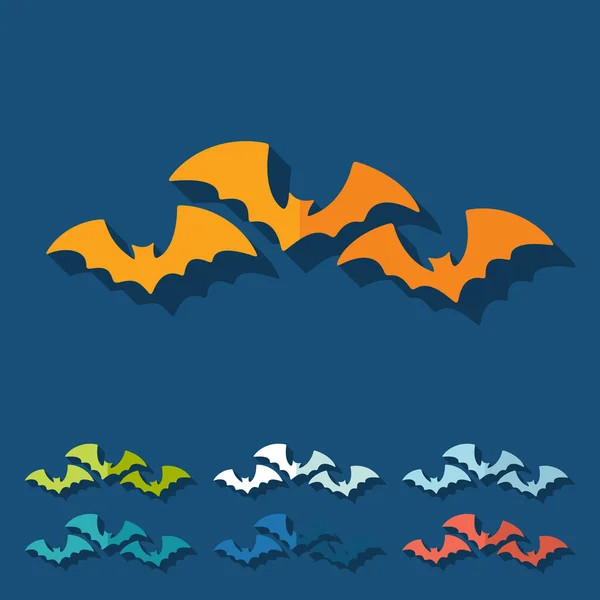 Ícones de morcego — Vetor de Stock