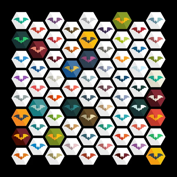 Bat ikony — Stockový vektor