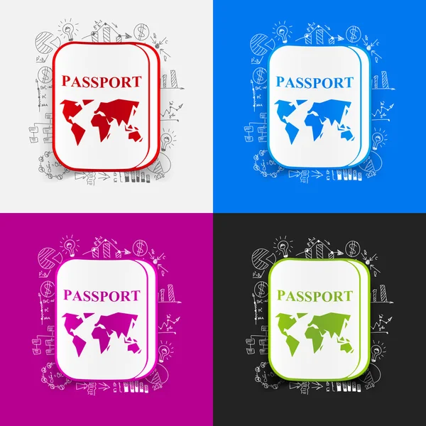 Pasaporte con fórmulas de negocio — Archivo Imágenes Vectoriales