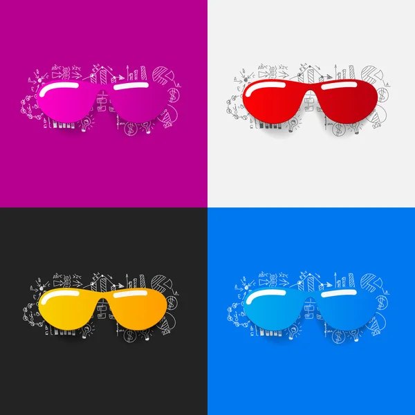 Sunglasses business formulas — Stock Vector