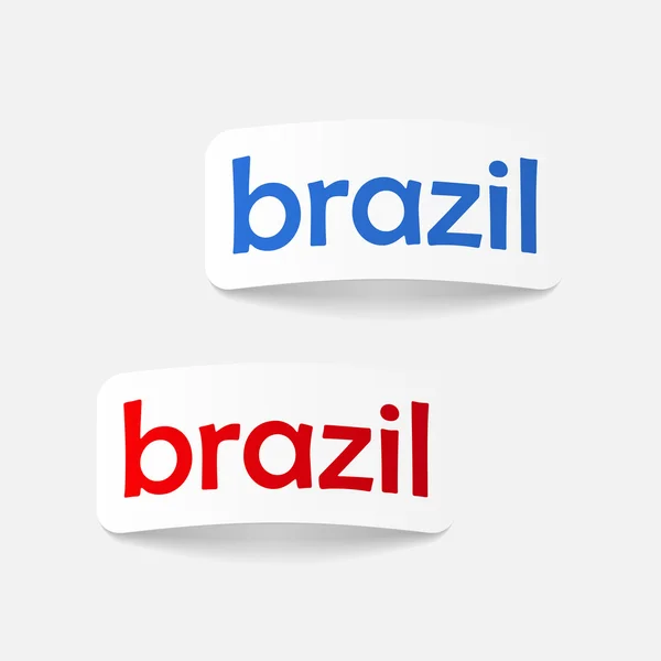 Brazilië inscriptie — Stockvector