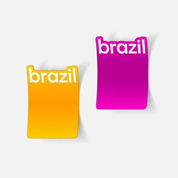 Brazil inscription — Stock Vector