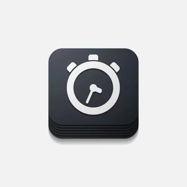 Horloge knop — Stockvector