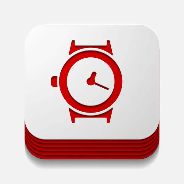 Horloge knop — Stockvector