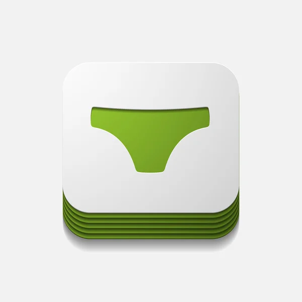 Trunks button — Stock Vector
