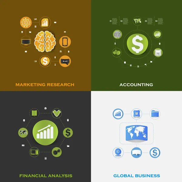 Iconos de negocios — Vector de stock