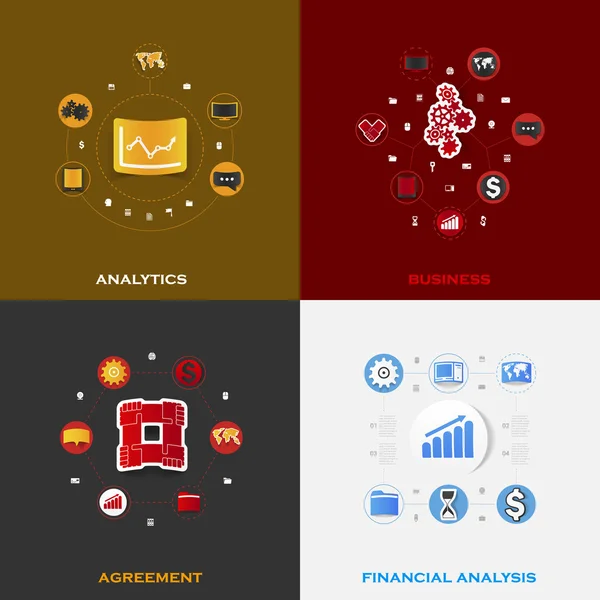 Ícones de negócios —  Vetores de Stock