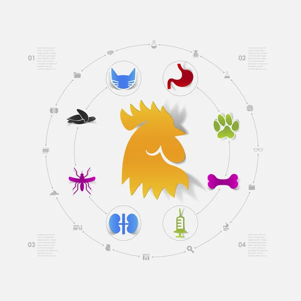 Iconos veterinarios — Vector de stock