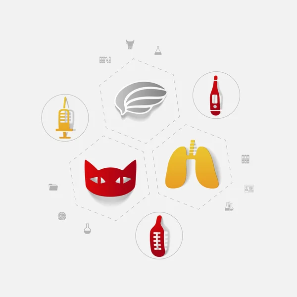 Hayvan hastalıklarıyla ilgili simgeler — Stok Vektör