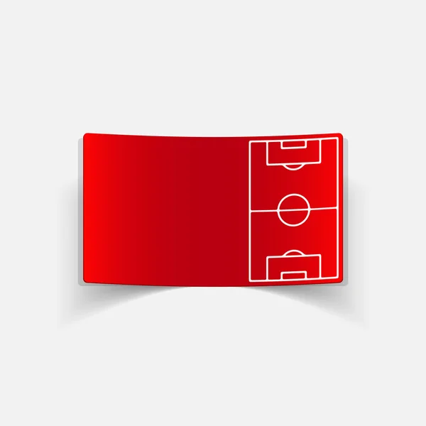 Playing voetbalveld — Stockvector