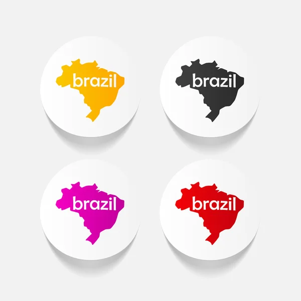 Βραζιλία επιγραφή — Διανυσματικό Αρχείο