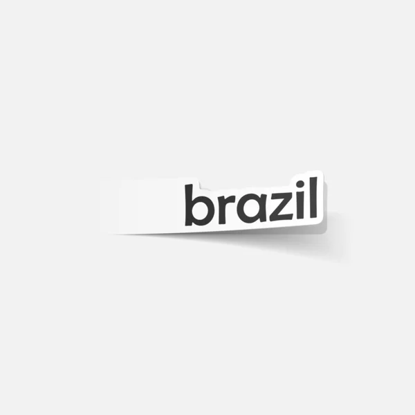 Iscrizione Brasile — Vettoriale Stock