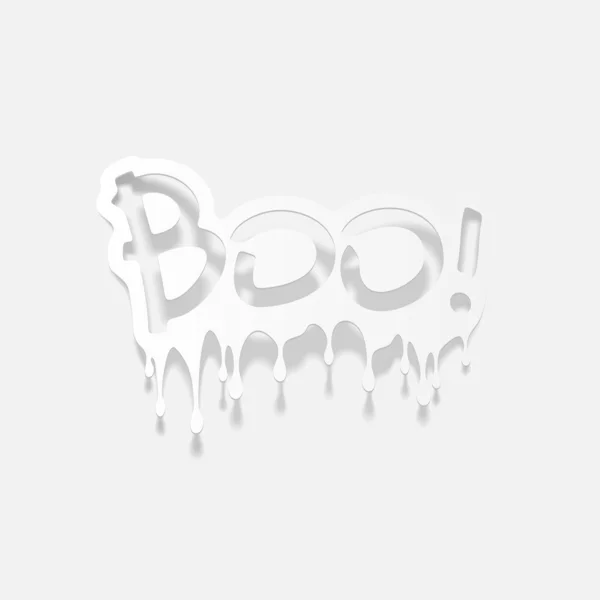 Iscrizione Boo — Vettoriale Stock