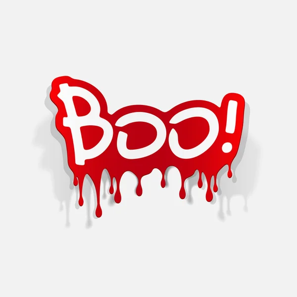 Boo inscriptie — Stockvector