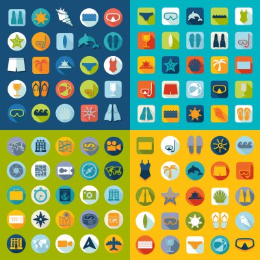 Yaz turizm simgeler kümesi