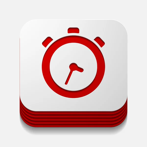 Horloge knop — Stockvector