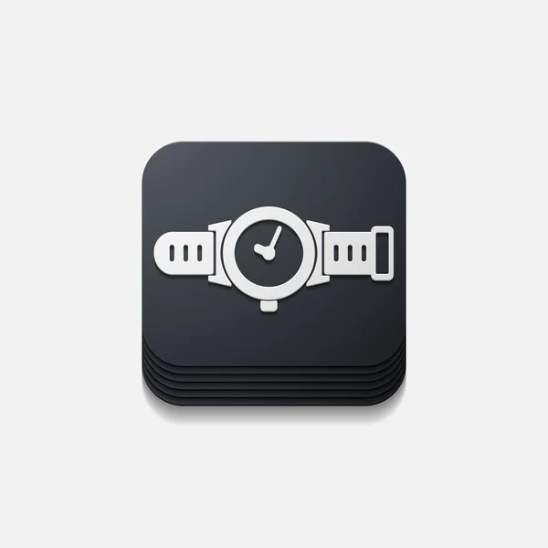 Botón reloj — Vector de stock