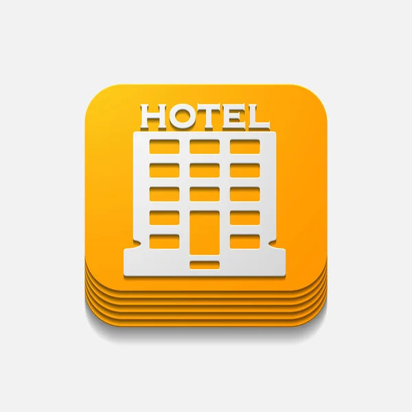 Hotel button — Stock Vector