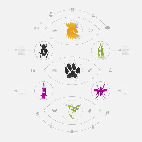 Veterinary icons — Stock Vector