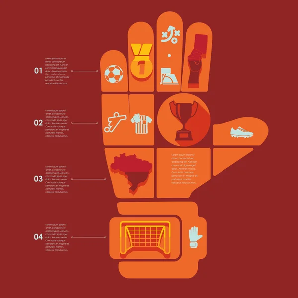 Futbol Infographic — Stok Vektör