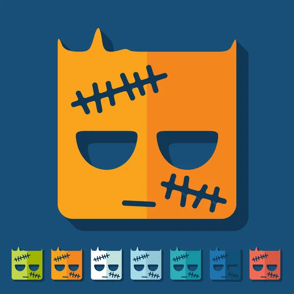 Iconos zombie — Vector de stock