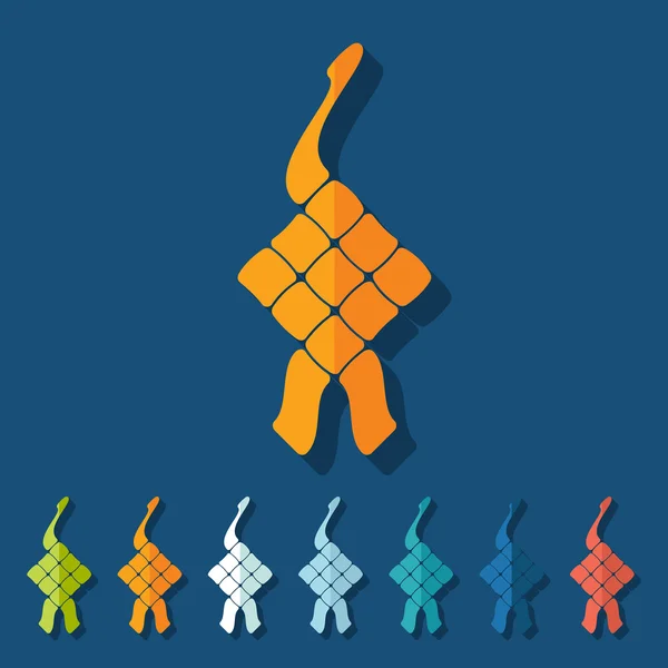 Icone di ketupat — Vettoriale Stock