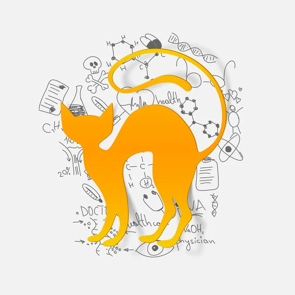 Cat sticker — Stock Vector