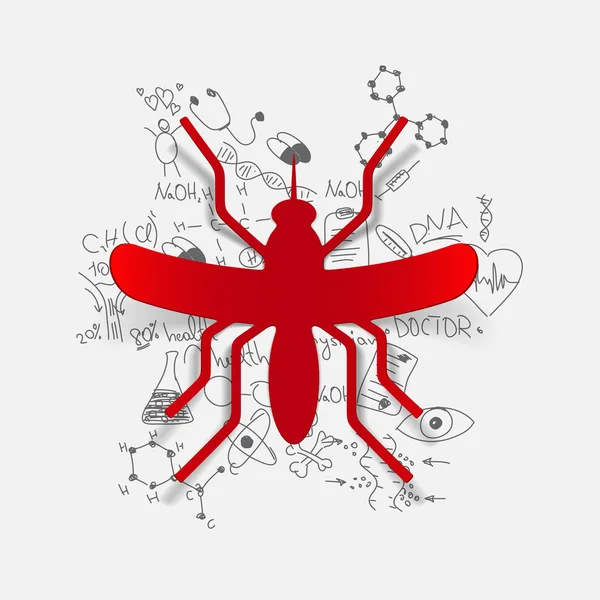 Mosquito sticker — Stock Vector