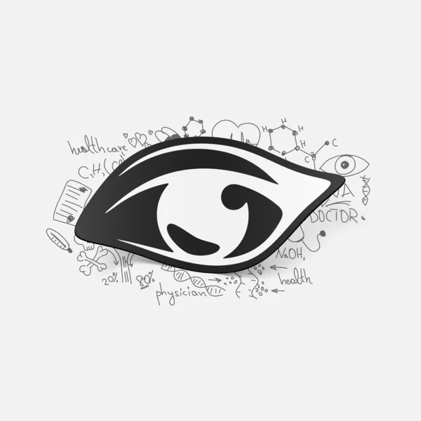 Eye sticker — Stock Vector