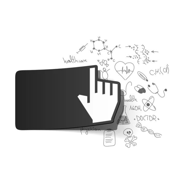 Hand sticker — Stock Vector