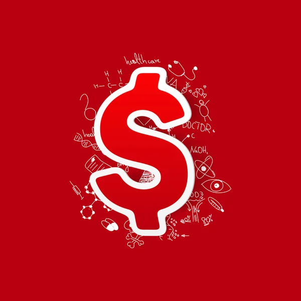 Money sticker — Stock Vector