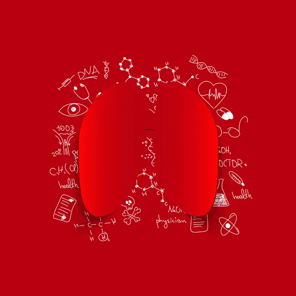 Lung dengan rumus medis - Stok Vektor