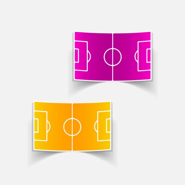 Fútbol campos de juego elementos de diseño — Archivo Imágenes Vectoriales