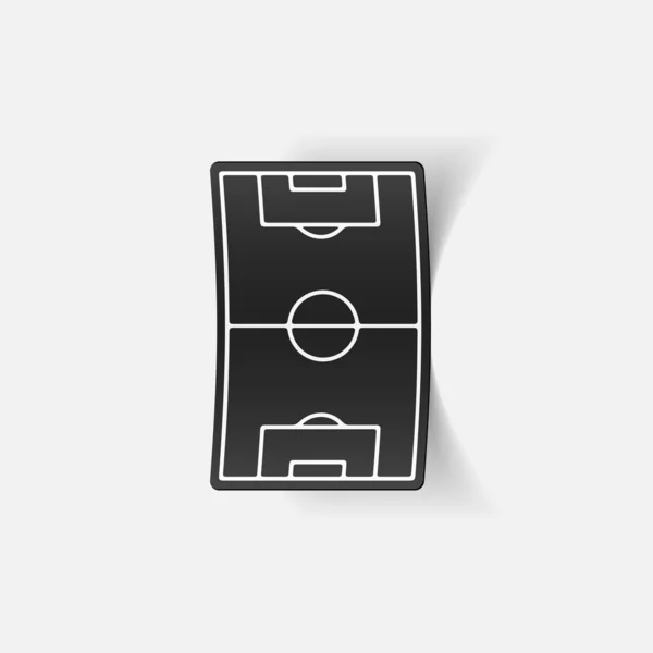 Fútbol campo de juego elemento de diseño — Vector de stock