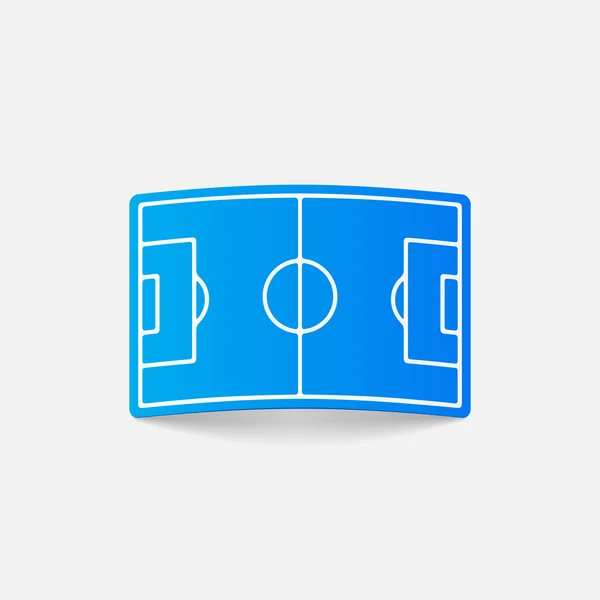 Fútbol campo de juego elemento de diseño — Vector de stock