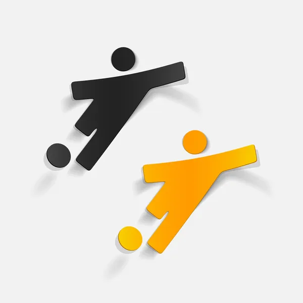 Football joueurs éléments de conception — Image vectorielle